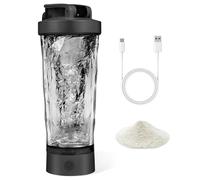 AOOWU Mezclador de Proteinas Eléctrica, 700ml Vaso Shaker Portable Recargable por USB, Botella Mezcladora de Batidos de Proteínas Sin BPA, Proteina Mezclador Vortex Eléctrico para Fitness (Negro)