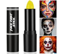 AOOWU Palos de Pintura Corporal, Pintura Facial en Barra Halloween Amarillo | Maquillaje Facial en Barra, Pintacaras Corporal y Facial, para Eventos Deportivos, Copa del Mundo Campeonato Europeo Carnaval