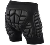 AOOWU Pantalones Cortos Acolchados, Pantalones Cortos de Esquí con Protectores Acolchados 3D EVA, Ajustable Golpe Almohadillas Protectoras Caderas para Patinaje, Snowboard, Patinaje y Equitación(XXL)