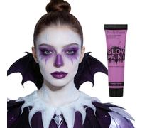 AOOWU Pintura Mate Infantil, 25ml Tubos de Pintura Facial y Corporal, Pinta Caras a Base de Agua, Pinturacara Niños Hipoalergenica Lavable,Maquillaje Profesional de Pintacaras para Halloween(Morado)