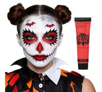 AOOWU Pintura Mate Infantil, 25ml Tubos de Pintura Facial y Corporal, Pinta Caras a Base de Agua, Pinturacara Niños Hipoalergenica, Lavable, Maquillaje Profesional de Pintacaras para Halloween (Rojo)