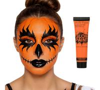 AOOWU Pintura Mate Infantil, 25ml Tubos de Pintura Facial y Corporal, Pinta Caras a Base de Agua, Pinturacara Niños Hipoalergenica Lavable, Maquillaje Profesional de Pintacaras para Halloween(Naranja)