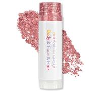 AOOWU Purpurina Cara Gel, 15g Purpurina Gel para Facial y Pelo, Maquillaje Barra con Brillantina, Chunky Glitter Corporal para Halloween Carnaval Festival Masquerade Cumpleaños (1Pc-Rosa Champán)