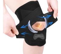 AOOWU Rodilleras Menisco y Ligamento Deportiva Ajustable, Rodillera Rotuliana Completa con Malla Transpirable, Unisex Rodillera Deportiva con Almohadilla Rotuliana para Aliviar Artritis, Correr(L)