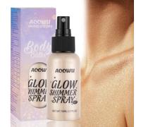 AOOWU Spray de Purpurina Corporal, 76ml Spray Líquido con Brillantina, Rociar de Brillo, Purpurina de Carnaval Maquillaje, Secado Rápido, Brillantina Líquida para Cuerpo, Cara, Cabello y Ropa (#03)
