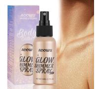 AOOWU Spray de Purpurina Corporal, 76ml Spray Líquido con Brillantina, Rociar de Brillo, Purpurina de Carnaval Maquillaje, Secado Rápido, Brillantina Líquida para Cuerpo, Cara, Cabello y Ropa (#02)