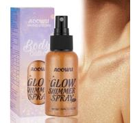 AOOWU Spray de Purpurina Corporal, 76ml Spray Líquido con Brillantina, Rociar de Brillo, Purpurina de Carnaval Maquillaje, Secado Rápido, Brillantina Líquida para Cuerpo, Cara, Cabello y Ropa (#01)