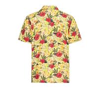 Aop camisa estilo hawaiano tropical amarillo ardiente kerosin