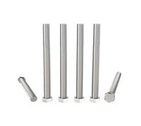 Aopin 5 tornillos de cabeza hexagonal de acero inoxidable SUS304 M8 x 120 mm, tornillos de acero inoxidable de grado 8.8, cierres totalmente roscados a máquina