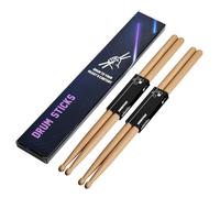 Aopoy Baquetas 5A, 2 pares, baquetas de madera de nogal nogal de alta calidad, para batería eléctrica, para niños, principiantes y adultos, con hermoso paquete