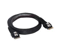 AoQhir Slimline SAS SFF-8654 4i 38P a SFF-8654 4i - Cable de conexión interna plana a plana de 12 Gbps de alta velocidad de 10 ohmios (0,8 m)