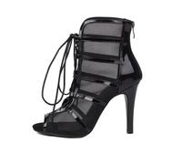 AOQUNFS Botas de Baile Latino Mujer Zapatos de Baile Salsa y Bachata Tango Samba Práctica y Performance Botines de Salon,808-Negro-R-8.5,EU37