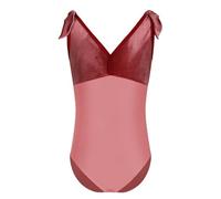 AOQUNFS Maillot Ballet Niña Sin Mangas Maillot Danza Niña para Bailarina Maillots de Gimnasia para Niña, 7011-rojo,6-7Años