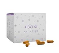 AORA ANTIAGING | Cápsulas para el cuidado de la piel | Regenera, Protege, Hidrata | Colageno | Acido Hialuronico | Vitamina C y E | Luteina | Naranja sanguina | Apoyo Inmunológico | Alta Absorción
