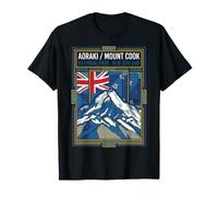 Aoraki Mount Cook National Park Nueva Zelanda Bandera Viaje Camiseta