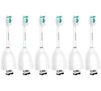 Aoremon Cabezales de repuesto para cepillo de dientes compatibles con Philips Sonicare E-Series, paquete de 6 cabezales de cepillo de repuesto vienen con tapas