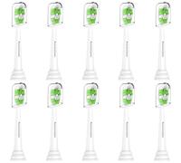 Aoremon Cabezales de repuesto para Philips Sonicare - Paquete de 10 cabezales de cepillo de dientes compatibles con Phillips Sonicare W HX6062/65 y todos los mangos de cepillo de dientes eléctrico a