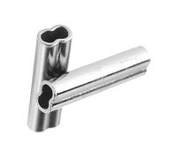 Aoresac 100 Piezas 6 Tamaños Doble Barril Engarzado Línea de Pesca Mangas Guía de Alambre Conector de Tubo de Cobre, Resistente, Resistente, No Corrosivo, para Mono, Líder de Alambre, (1,0mm*10mm)