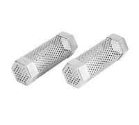 Aoresac 2 tubos ahumadores de acero inoxidable para un sabor uniforme a | Tubo de malla de acero de grado 304, se adapta a parrillas eléctricas de carbón de gas, ideal para ahumar queso, pescado