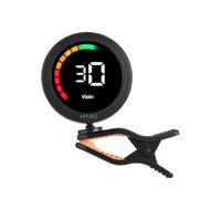 Aoresac Afinador de Guitarra Giratorio de 360 grados, Pantalla Colorida, Sintonizador Fácil Usar para Músicos Violín bajo Eléctrico Acústico, Material ABS (Negra)