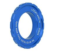Aoresac Anillo de bloqueo CNC de aluminio de alta resistencia, adaptador de bloqueo central para eje pasante, 9/12/15/20 mm, compatible con bicicleta de montaña, disco de 6 pernos con eje de barril