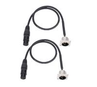 Aoresac Cable de Paso XLR Compatible, Calidad de Sonido Alta Fidelidad, Larga Durabilidad, Conexión Estable.Configuración Plug and Play, Cable XLR Tipo D 3 Pines 2 Pies (Negro)