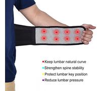 Aoresac Cinturón de Cintura Autocalentable, Cinturón de Soporte Lumbar para Hombres y Mujeres con Diseño Gancho y Bucle Ajustable, Ayuda a Aliviar el Dolor Lumbar, Promueve la (L)