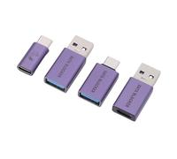 Aoresac Defensor USB A Macho A USB C Hembra, Carcasa de Aleación de Aluminio Más Pequeña, Bloqueador Datos Liviano Que Logra una Carga Rápida, Ciclos 10K