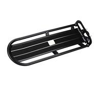 Aoresac Estante trasero ajustable de aluminio para equipaje, soporte de bicicleta de montaña para poste, soporte de carga negro para viajes y turismo