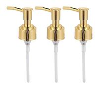 Aoresac Kit de Boquillas para Botella de Acondicionador y champú con Bomba Hecha a Mano de Cristal con 3 Boquillas para Loción de, Aceite de Masaje, 5,4x14,5 Cm, ABS, 46 G, Tipo (Oro)