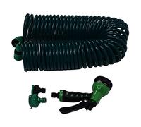 Aoresac Manguera de Agua de Jardín en Espiral con 7 Modos, Conector Rápido, 15 M de Longitud, para Riego de Jardines, Lavado de Coches