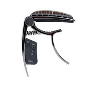 Aoresac Meideal-Sintonizador de Capo de Guitarra Aleación Zinc, Pantalla LED Recargable, Abrazadera Afinación Guitarra 2 en 1 para Bajistas Clásicos Acústicos (Negra)