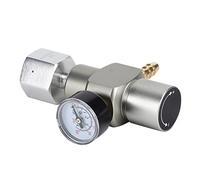 Aoresac Mini Regulador de Gas CO2, Manómetro de Soda con Adaptador de 3/8 Pulgadas a TR21.4.2 en 1 para Tanque de Carbonatación con Cartucho de CO2 de 12/16 G, Manómetro de Baja