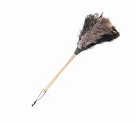 Aoresac Plumero de Plumas de Avestruz Hecho a Mano con Madera de, Ligero y Lavable, 57 Cm de Largo, Marrón, 1 Plumero, y Ecológico, para Uso en Televisión, Estantería y Coche