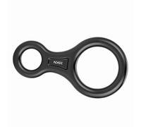 Aoresac Rappel de Escalada con 8 Anillos, 35KN Figura 8 Rappel con Descenso, Descensor de Cuerda Seguro, Confiable Usar, Resistente, Adecuado para la Mayoría Las Personas, (Negra)