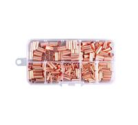 Aoresac Surtido de Conectores de Tubo Cobre Juego Conectores Terminales Kit Cableado 250 Piezas 7 Tamaños 1,5 Mm a 6,0 Mm en Caja Almacenamiento co