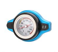 Aoresac Tapa del Radiador Termostático, Cubierta del Tanque de Agua con Medidor de Temperatura para el Automóvil Universal, a Prueba de Fugas, Hecha de Aleación de (Cabeza pequeña 0.9)
