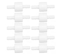 Aoresac Válvula de Retención de una Sola Vía Conecte la Manguera para Evitar el Flujo de Retorno de Gas o Líquido, Válvula de Control de PE Fácil de Reemplazar Resistencia a (White de 6 mm)