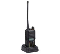 Aoresac Walkie Talkie de Doble Banda, Pantalla LCD de Alta Potencia Compatible con 128 Canales, Comunicación Larga Distancia para Sitios Construcción, Hoteles, Fábricas con (Enchufe Europeo)