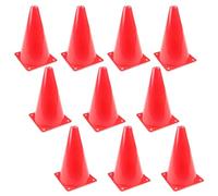 Aoreun 10 Piezas Conos Entrenamiento de Futbol 18cm, Cono de Tráfico Plástico, Conos de Patinaje, Accesorio de Soporte de Marcador, Conos Señalizacion en Plastique para Deportes, Aire Libre, Eslalon