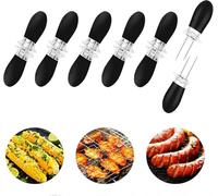 Aoreun 12 Piezas Pinchos para Mazorcas de Maíz, Soportes para Mazorcas de Maíz de Acero Inoxidable, Pinchos de Maíz para Barbacoa para Cocina, Camping, Picnic