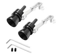 Aoreun 2 Pcs Silbato de Sonido Turbo, Simulador de Sonido de Coche, Escape Tubo Turbo Silbato para la Mayoría de Coches y Motocicletas(Negro)