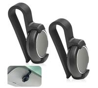 Aoreun 2 Piezas Soporte para parasol para Ooono Co-Driver No1, Compatible con Parasoles Soporte de Visera Adecuado Soporte de Detector de Plástico, Soporte de Visera Resistente, Negro