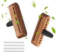 Aoreun 2 Unidades de Difusor de Coche, Difusor de Aceites Esenciales con 4 Almohadillas de Relleno, Ambientador para Coche para Mayor Placer Conducción