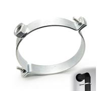 Aoreun Abrazadera de tubo, soporte de tubo de metal Abrazadera de acero inoxidable para conductos de humo para tubo de horno con tacos (120mm)