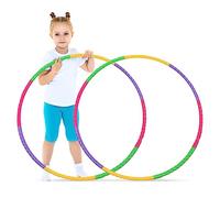 Aoreun Hula Hoop, 2 Packs Hoola Hoop de Ejercicio Desmontable y Ajustable Neumáticos Hula-Hoop para armar Hula Hoop Fitness para Gimnasia, Baile, Juegos, Adelgazar para Niños y Niñas