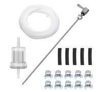 Aoreun Juego de 18 tubos de combustible, 5 m, para calefacción diesel, tubo de combustible, tubo de repuesto, tubo de combustible para coche, diésel, filtro de línea, abrazaderas de manguera para