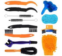 Aoreun Kit de Cepillo de Limpieza de Bicicletas, 12 pcs Herramientas de Limpieza para Bicicleta, Kit de herramientas de limpieza para Cadena de Bicicleta,piñón,Limpieza de Suciedad Todos Bicicletas