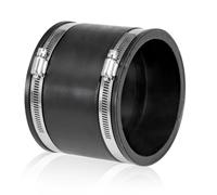 Aoreun Manguito de Goma Flexible de 100 mm, Conector de Tubo Acoplamiento de Goma con dos Abrazaderas de Acero Inoxidable Manguito Reductor de Ruido, Sin Olor para Ventilador de Tubo, Filtro de