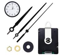 Aoreun Mecanismo Reloj de Pared, Mecanismo de Radio con manecillas Conjuntos Movimiento de Reloj de Cuarzo Movimiento Reloj de Pared silencioso para reparación de Mecanismo de Reloj - Negro